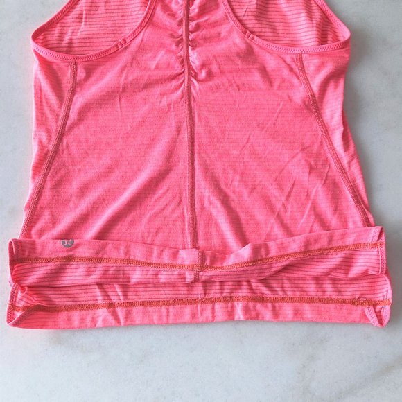 Lululemon What the Sport Singlet tank top / shirt (pink) waist length racerback - Picture 7 of 10